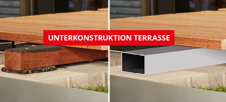 Unterkonstruktion Holz VS Metall